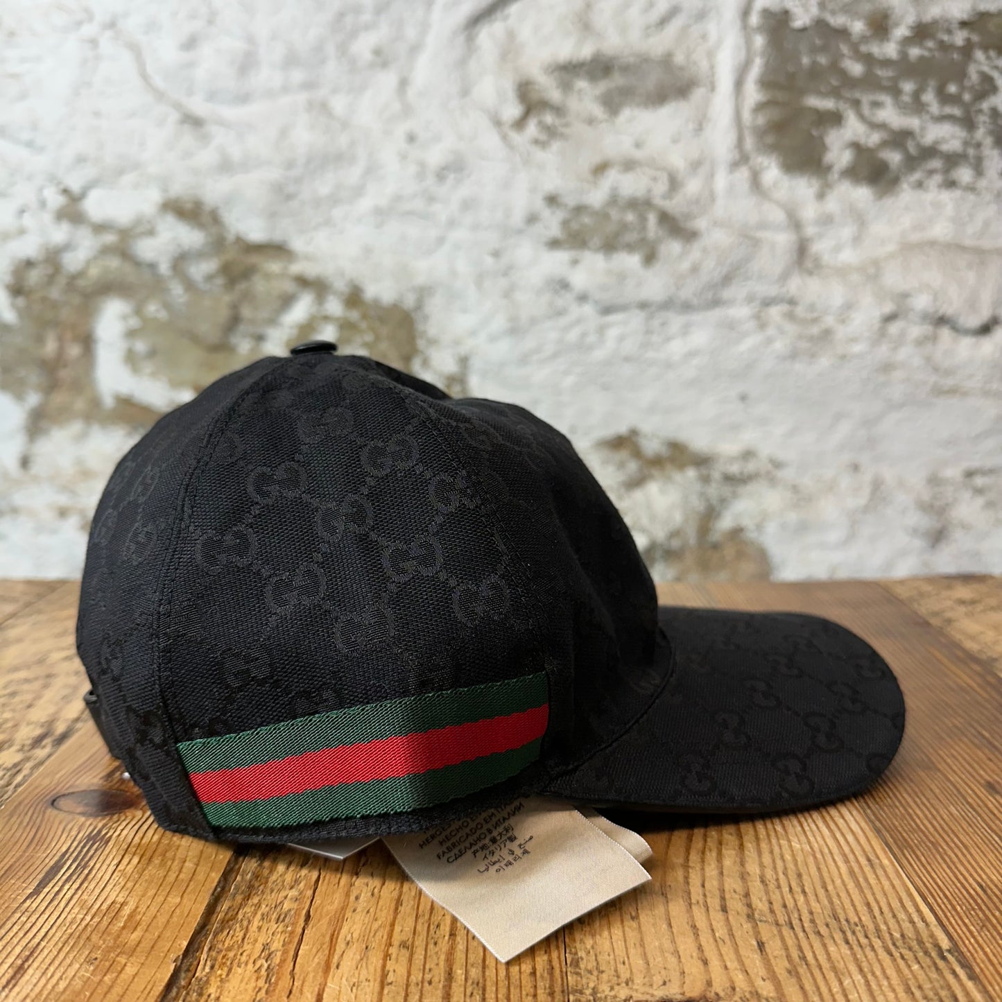 Gucci Black GG Monogram Hat Sz XL