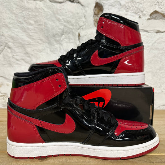 Air Jordan 1 High Patent Bred Sz 9.5