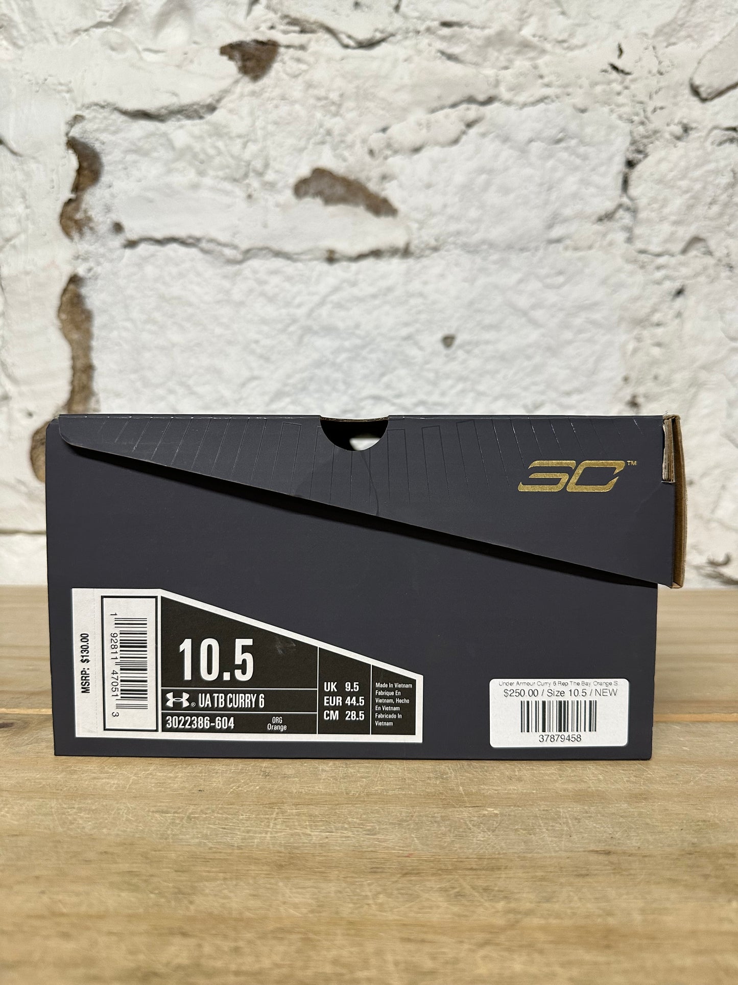 Under Armour Curry 6 Rep The Bay Orange Sz 10.5 DS