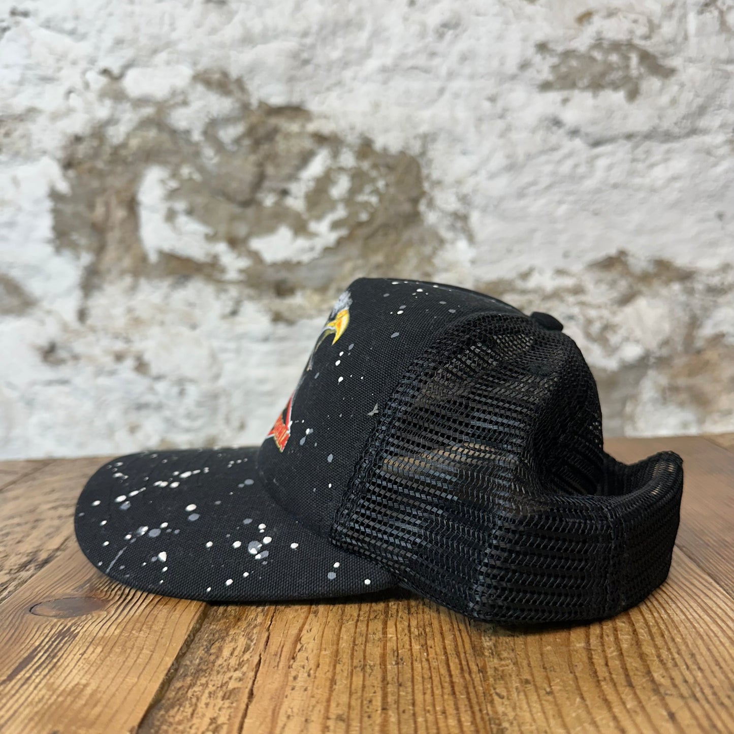 Amiri California Eagle Black Trucker Hat
