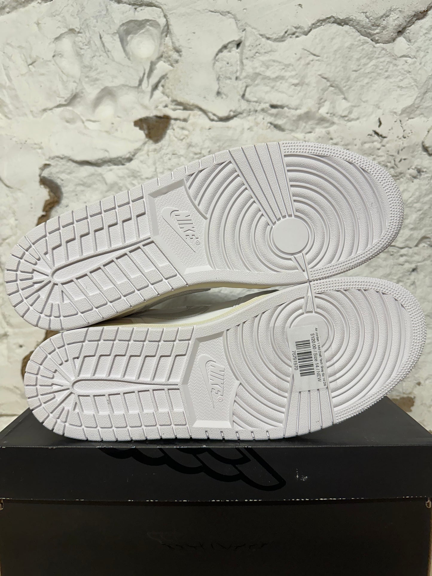 Air Jordan 1 Mid Craft Tech Gray Sz 14 DS