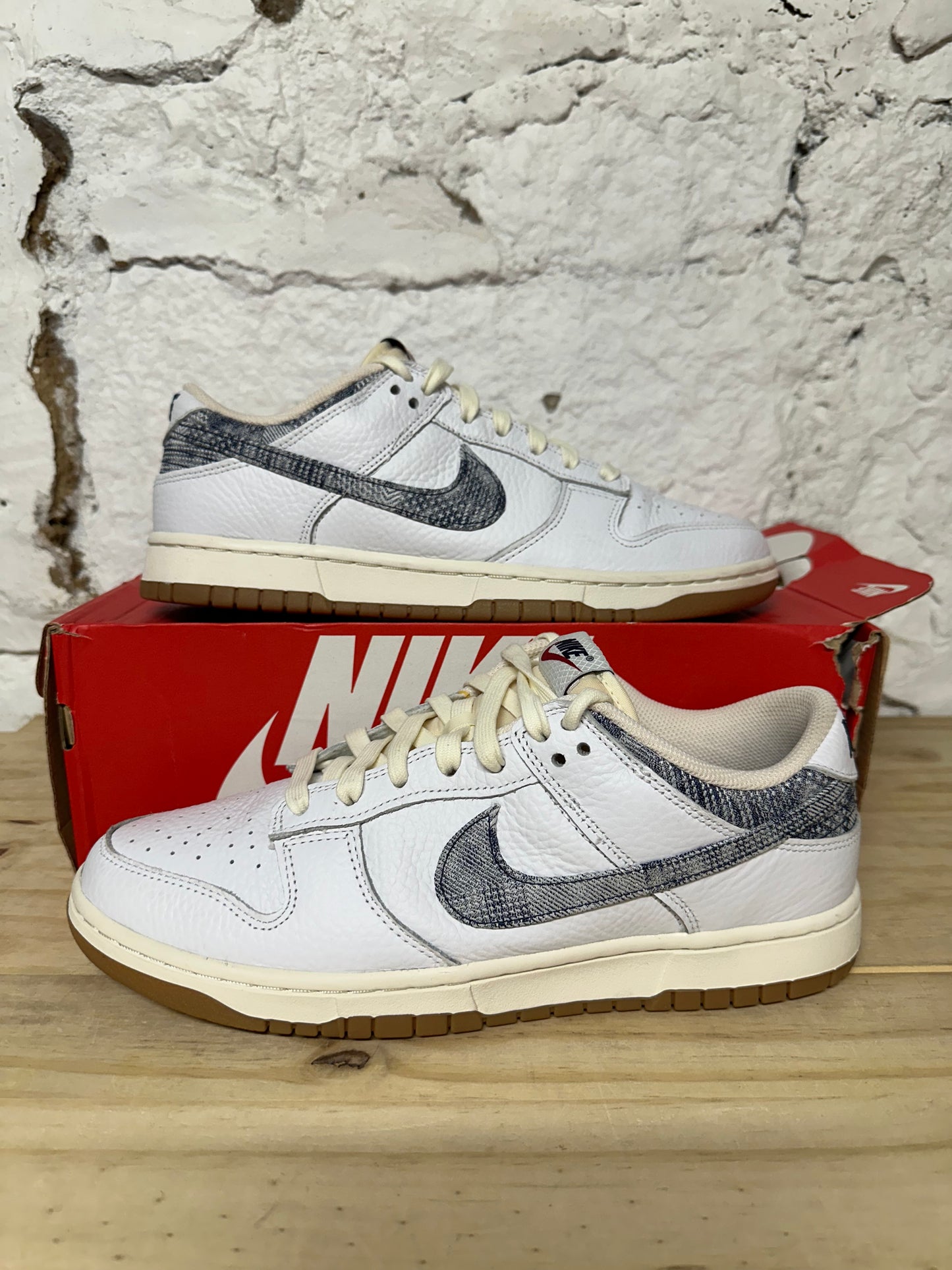 Nike Dunk Low Denim White Sz 10