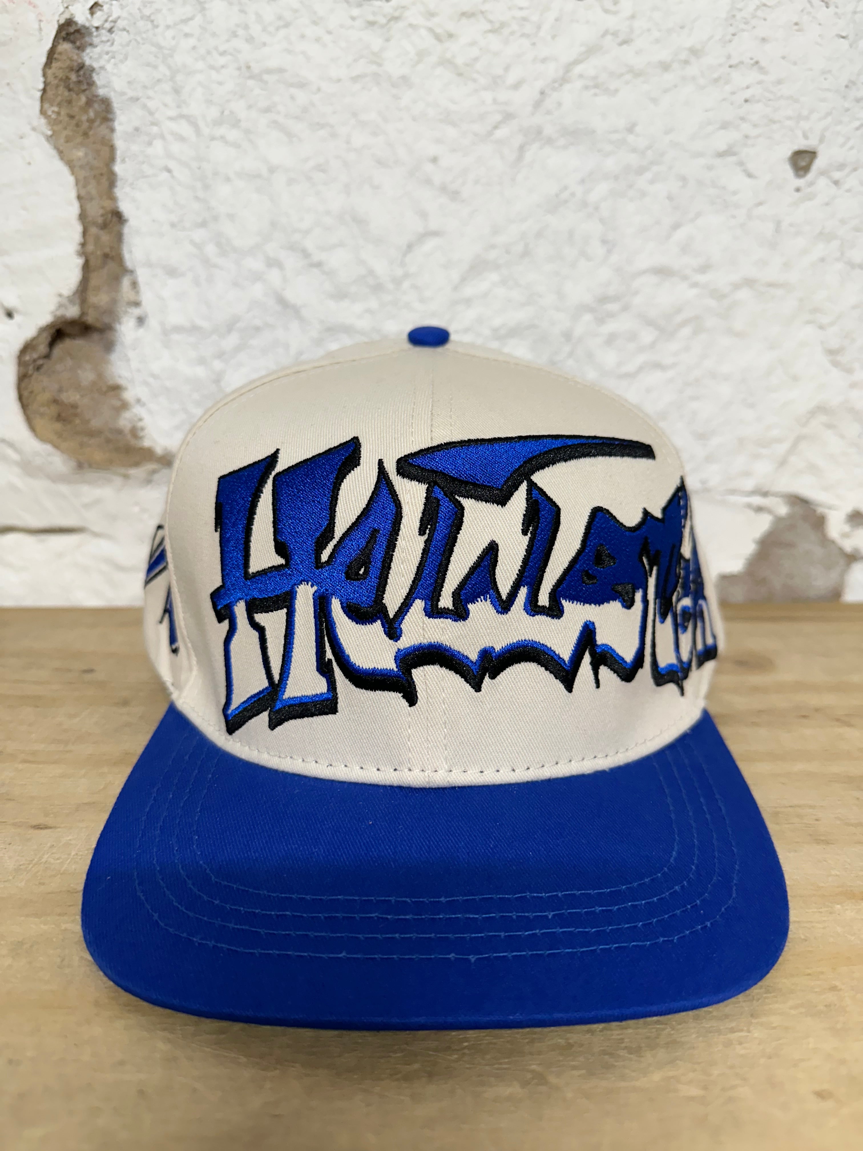 Hellstar Records Cream Blue Snapback Hat DS