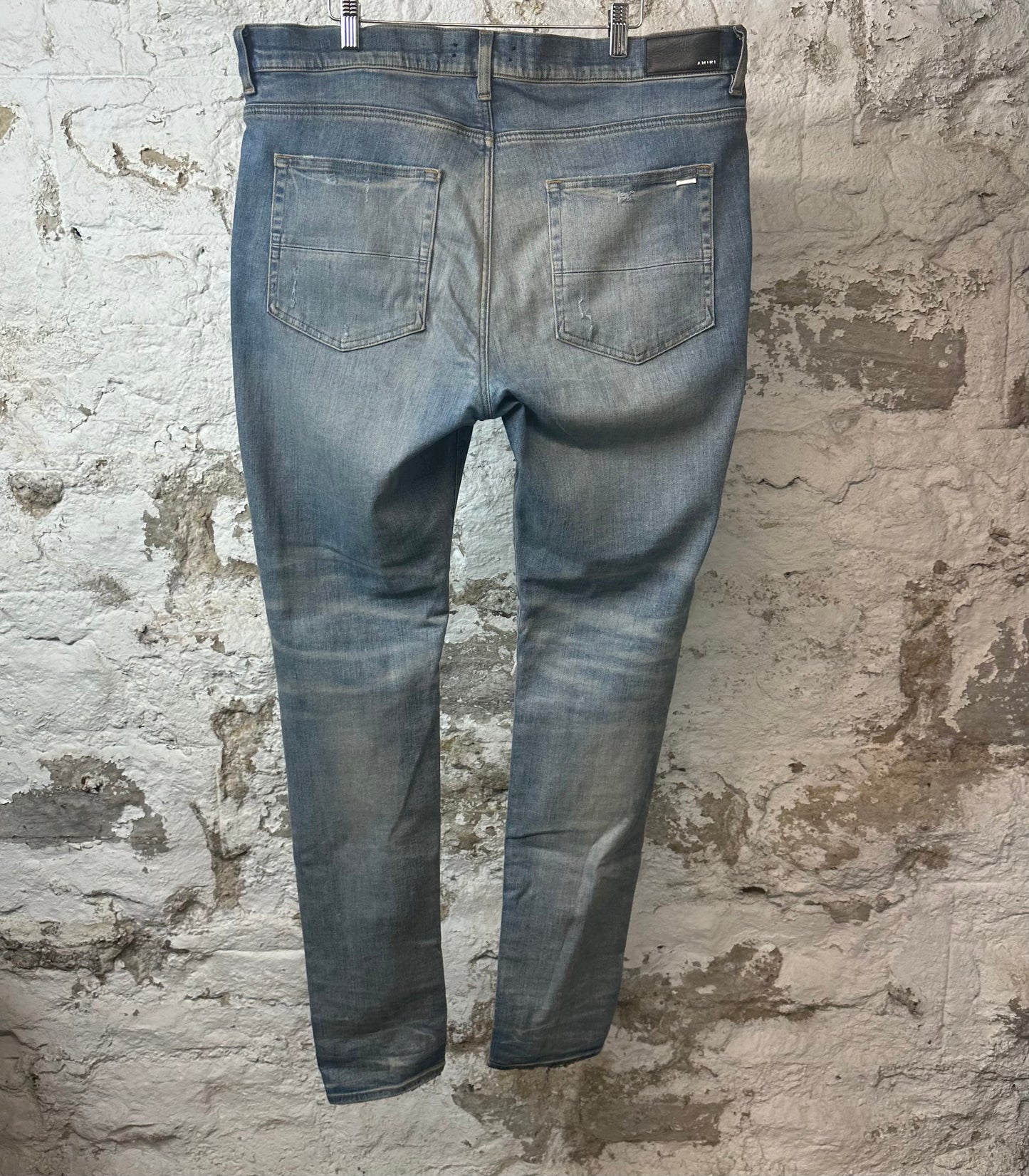 Amiri MX1 Multicolor Black Patch Blue Denim Jeans Sz 38