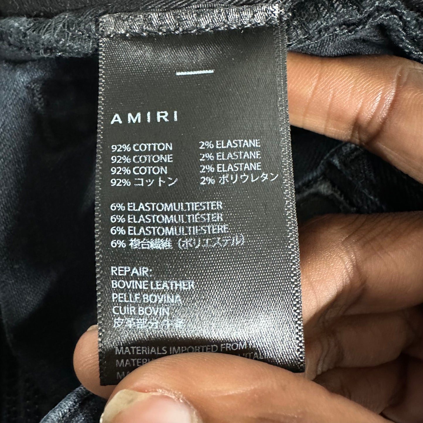 Amiri MX1 Cracked Pink Black Denim Jeans Sz 29