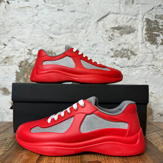 Prada Americas Cup Rosso Rubber Sneaker Sz 7 (40) DS