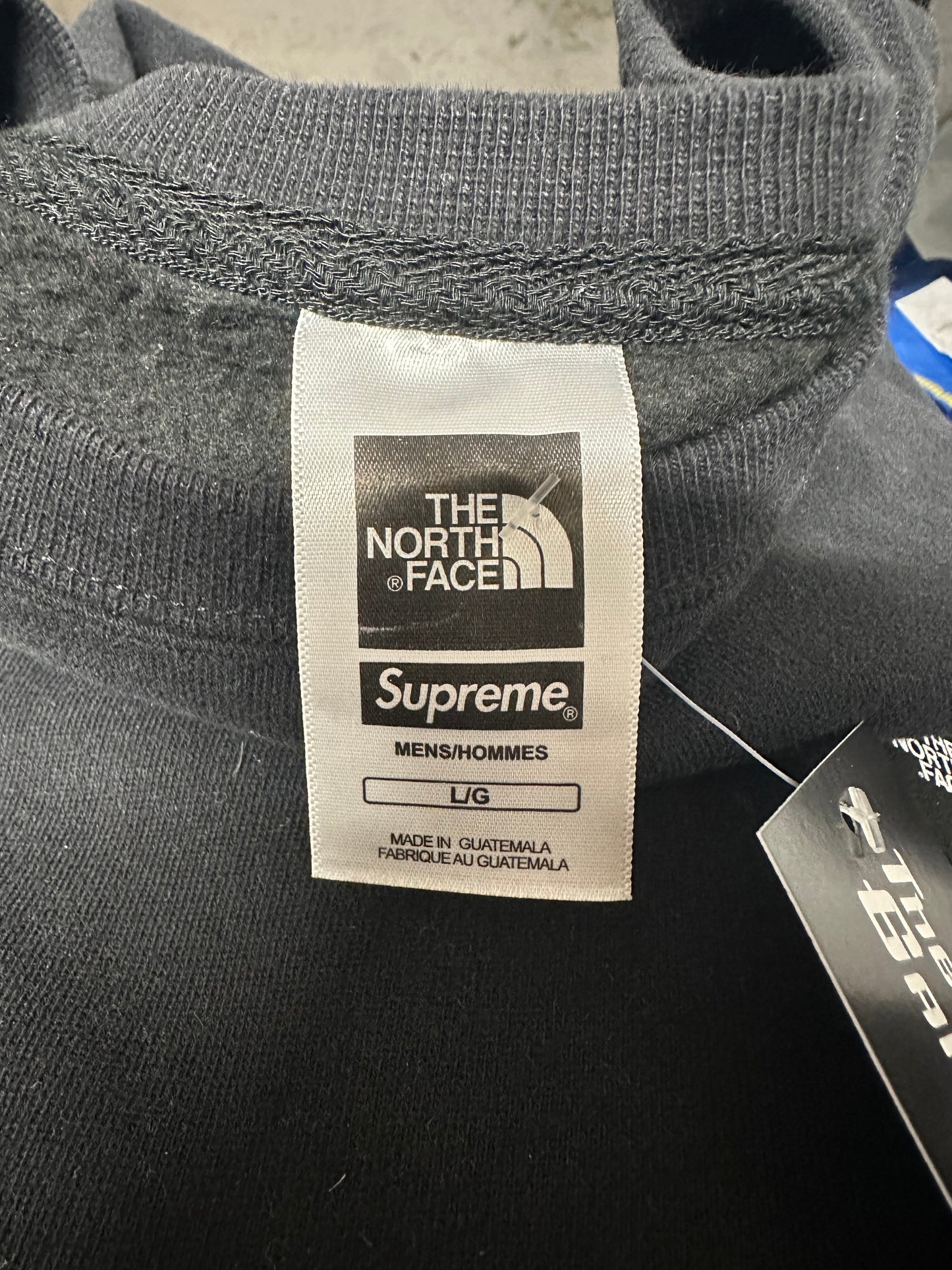 Supreme North Face Mountain Black Crewneck Sz L
