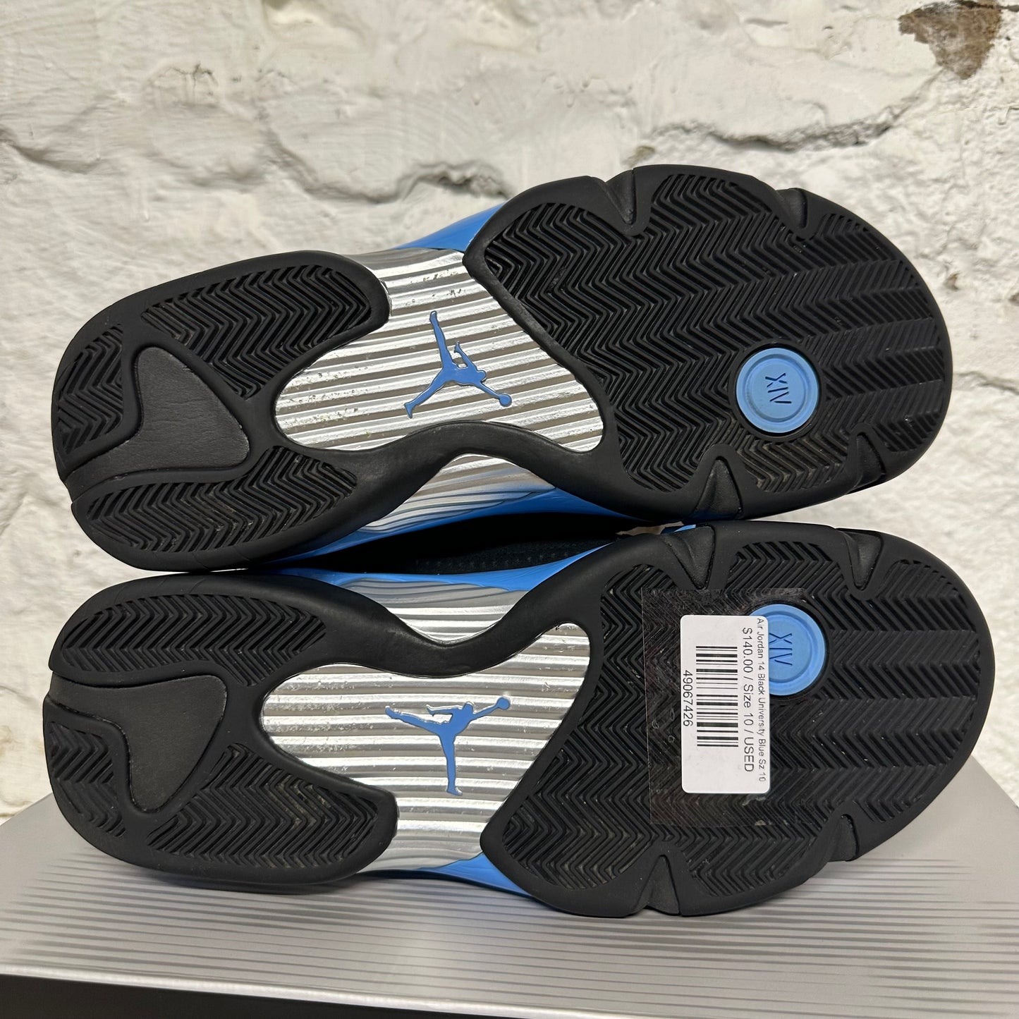Air Jordan 14 Black University Blue Sz 10