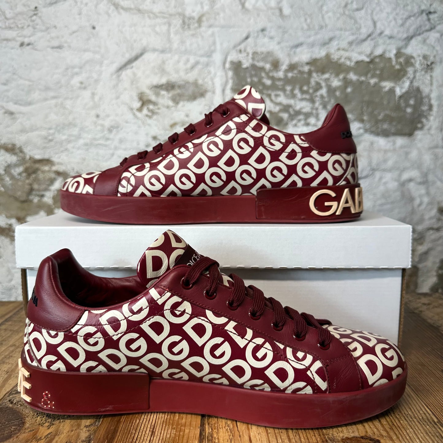 Dolce Gabbana Portofino DG Mania Red Sneaker Sz 10.5