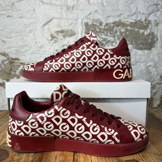 Dolce Gabbana Portofino DG Mania Red Sneaker Sz 10.5