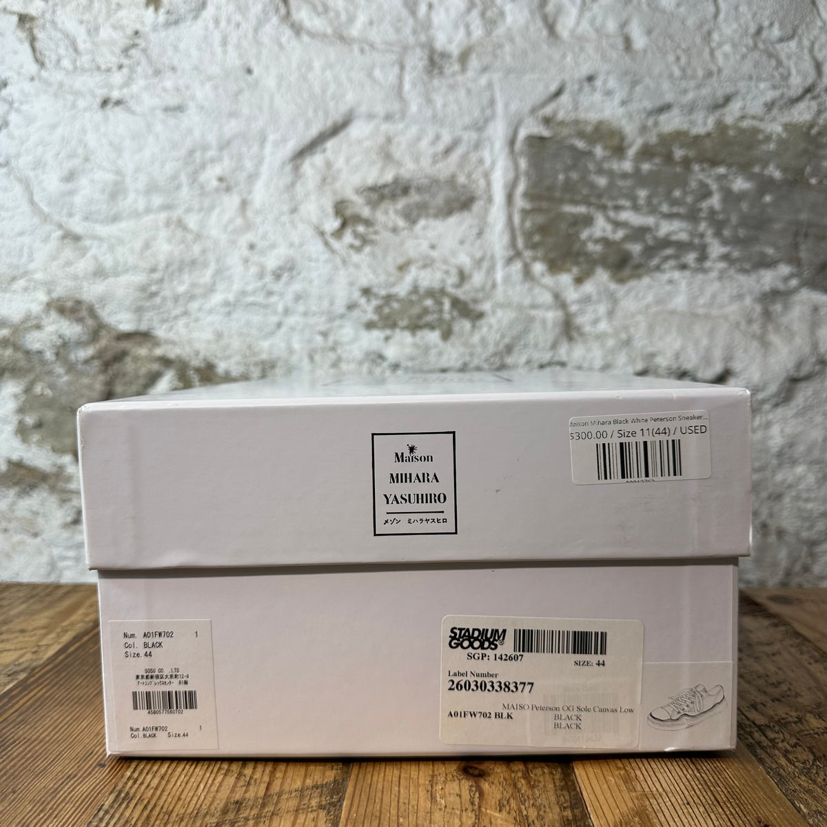 Maison Mihara Black White Peterson Sneaker Sz 11 (44)