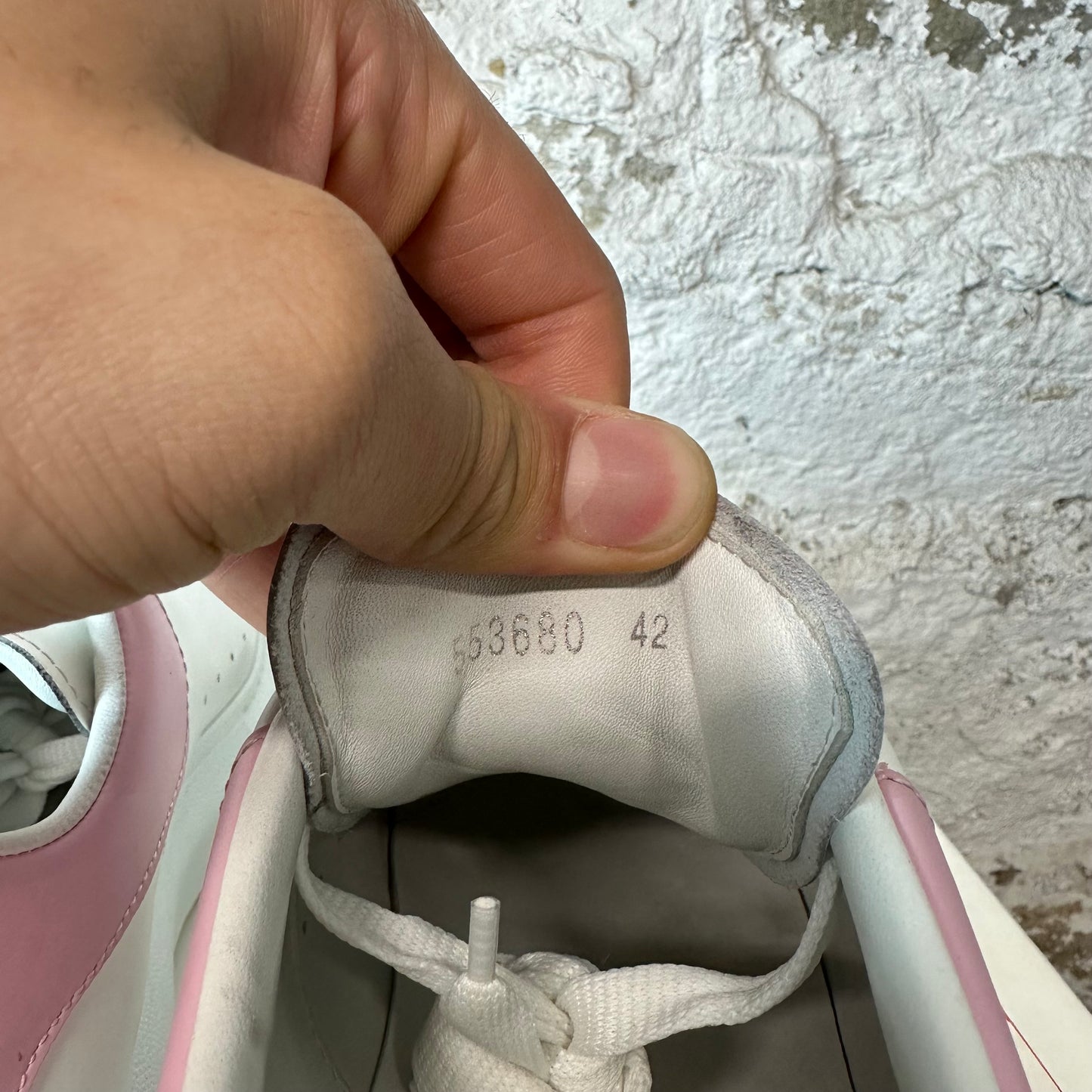 Alexander Mcqueen Pink Tab White Sneaker Sz 9 (42)