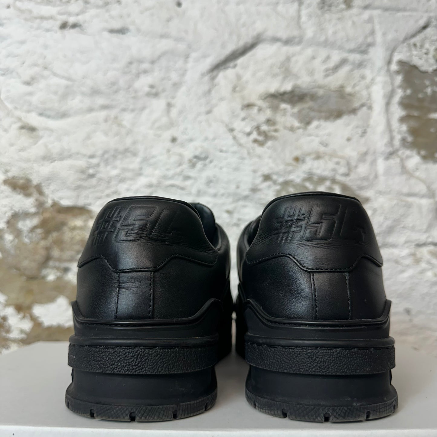 Louis Vuitton Triple Black Trainer Sneaker Sz 8.5 (7LV) No Box