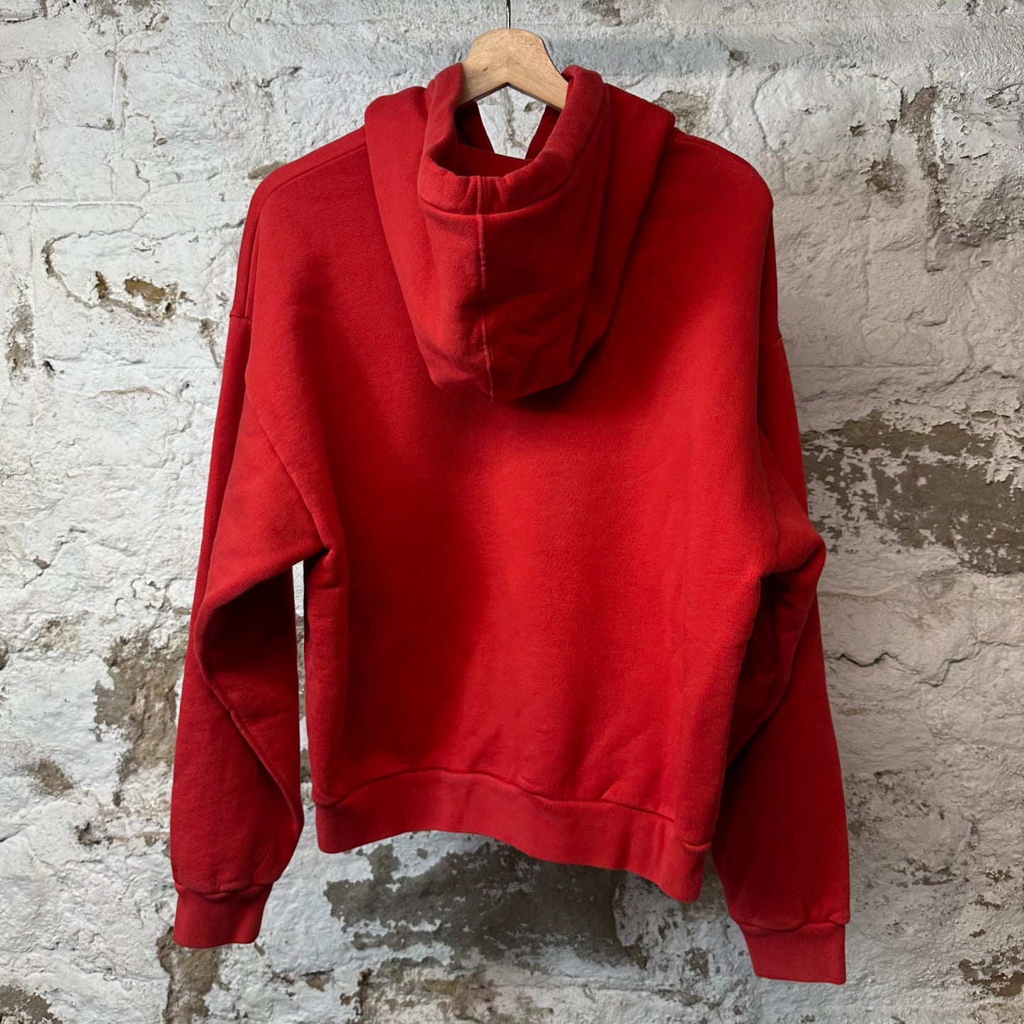 Gucci White Spellout Hoodie Red Sz S