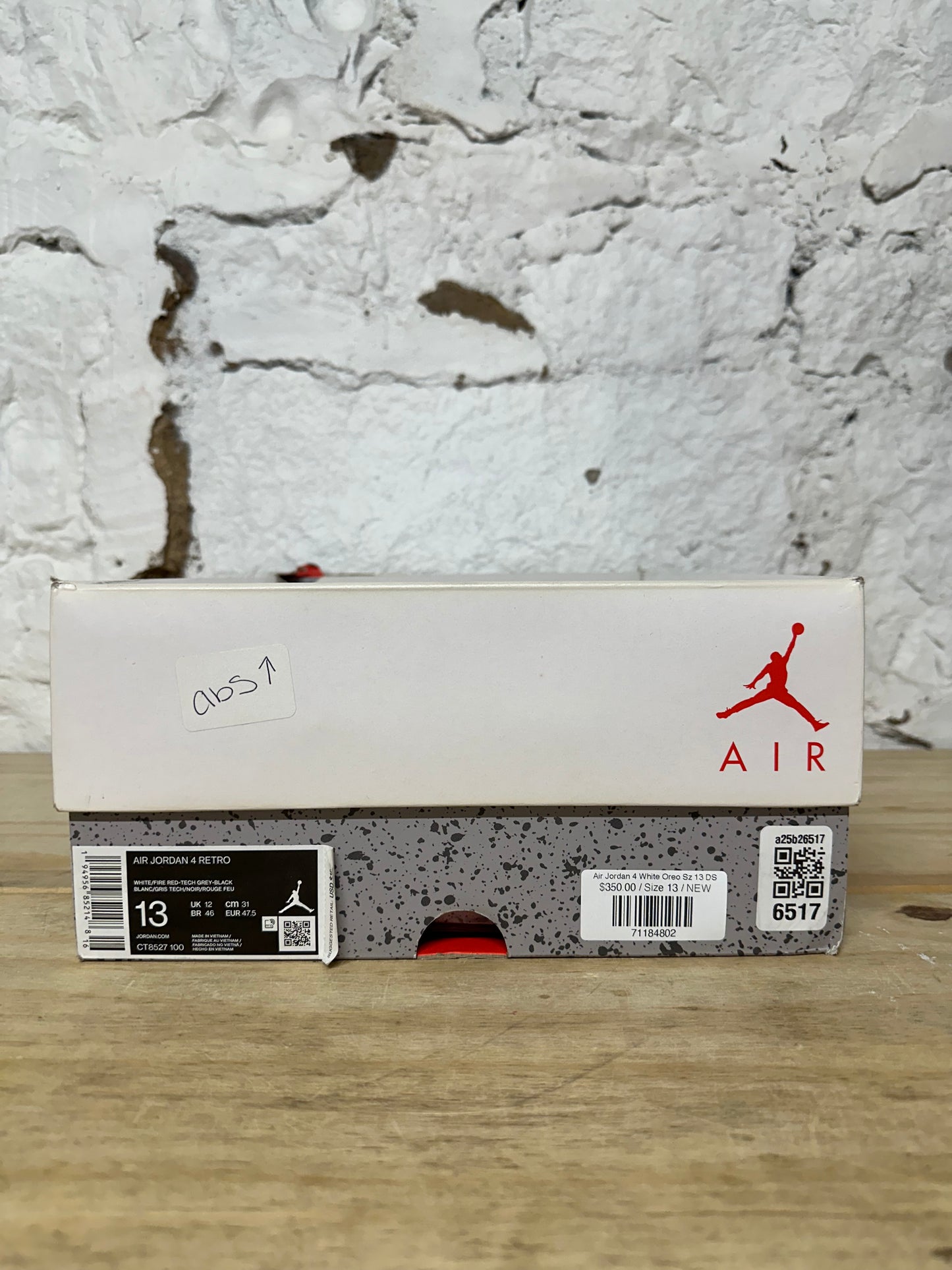 Air Jordan 4 White Oreo Sz 13 DS