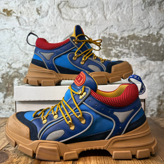 Gucci Flashtrek Red Blue Brown Boot Sz 11