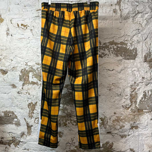 Palm Angels Yellow Green Plaid Track Pants Sz XL