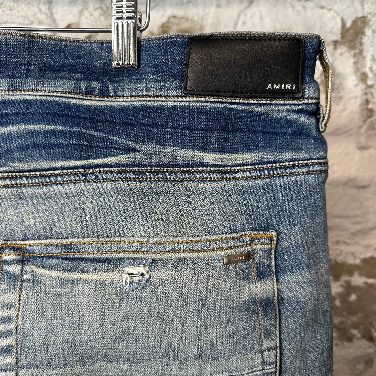 Amiri Core Logo Blue Denim Jeans Sz 40