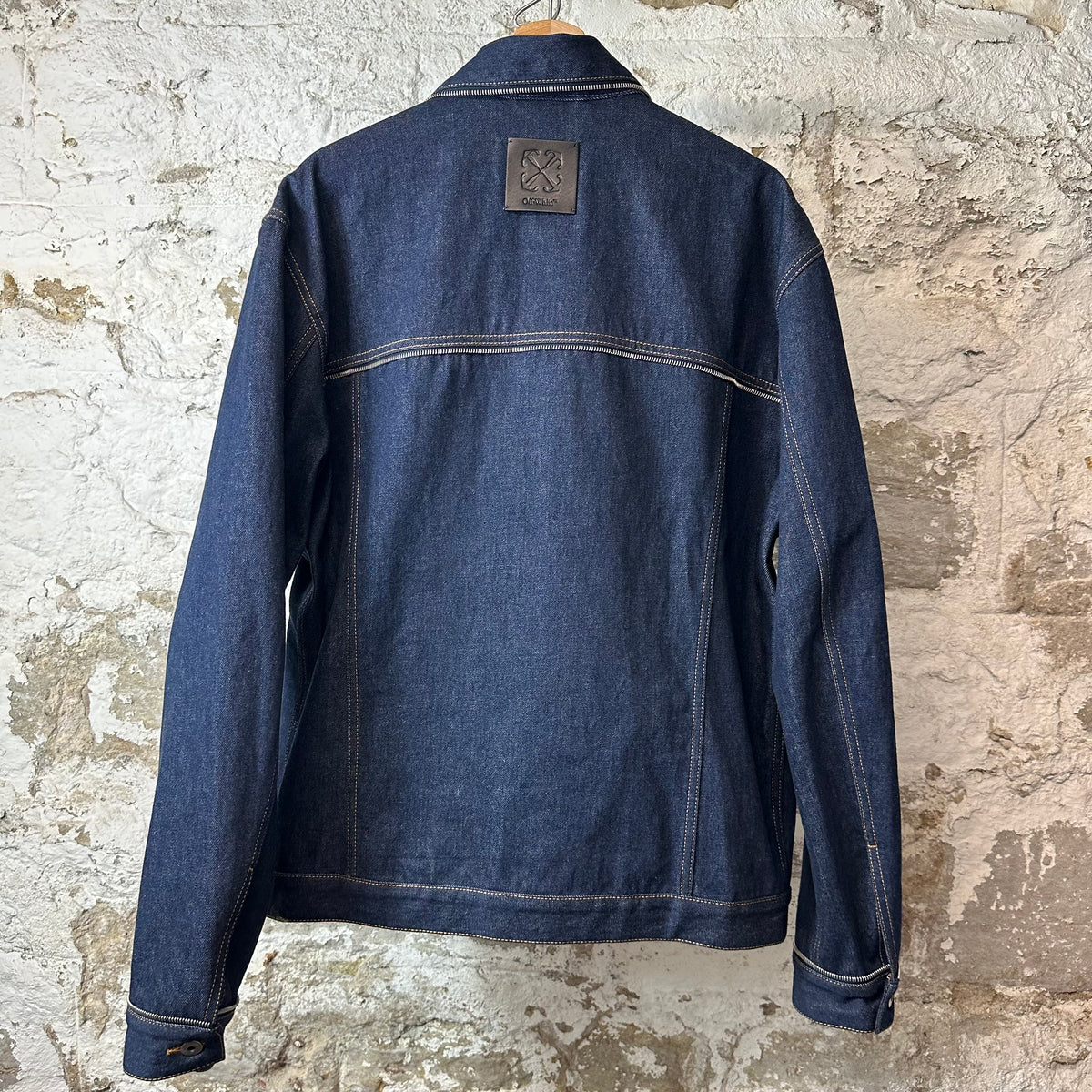 Off White 90s Logo Skate Denim Jacket Sz XL