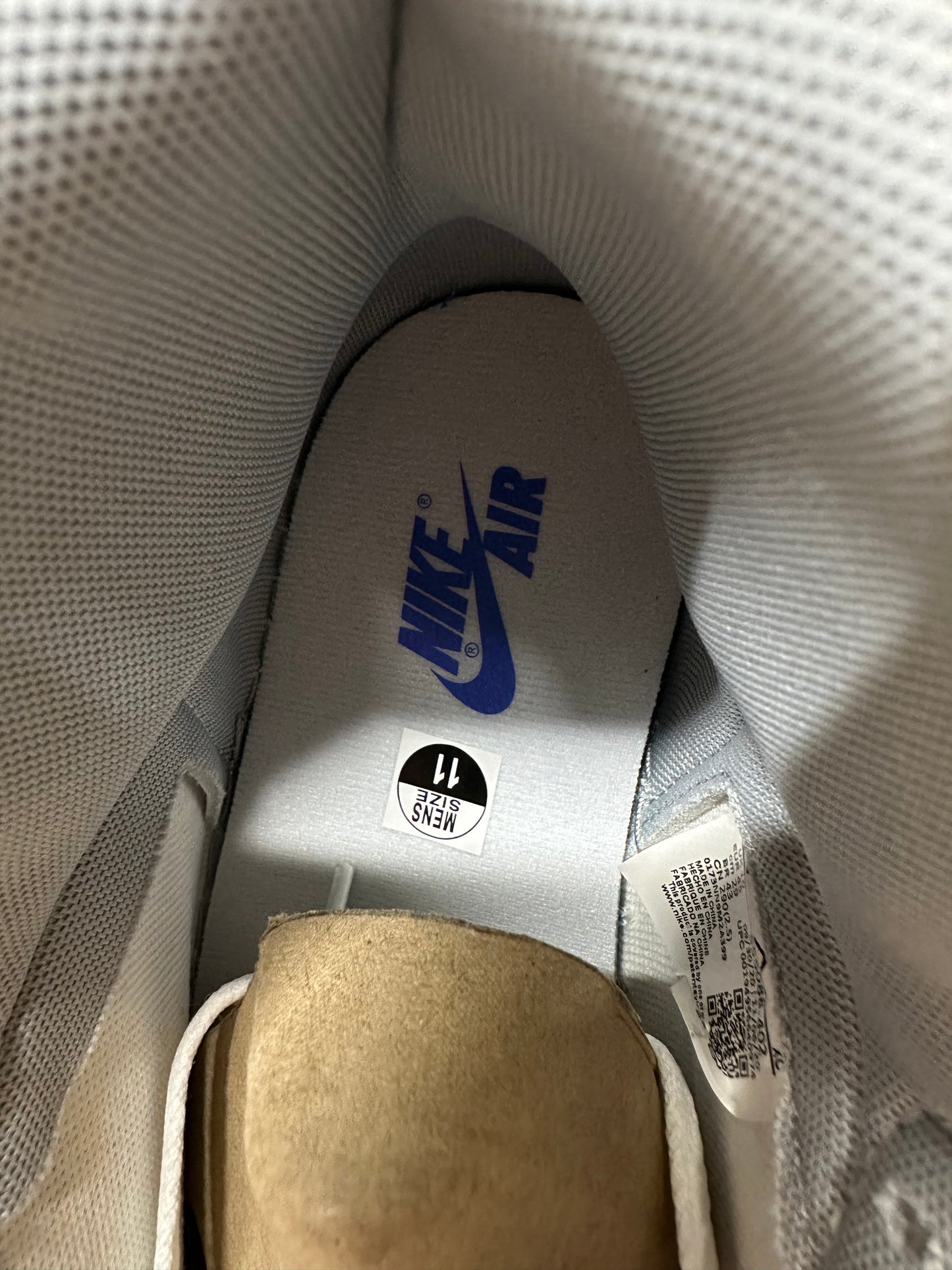 Air Jordan 1 High Hyper Royal Smoke Grey Sz 11 DS