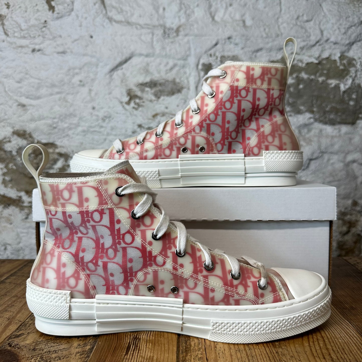 Dior B23 High Red Oblique White Sneaker Sz 10 (43)
