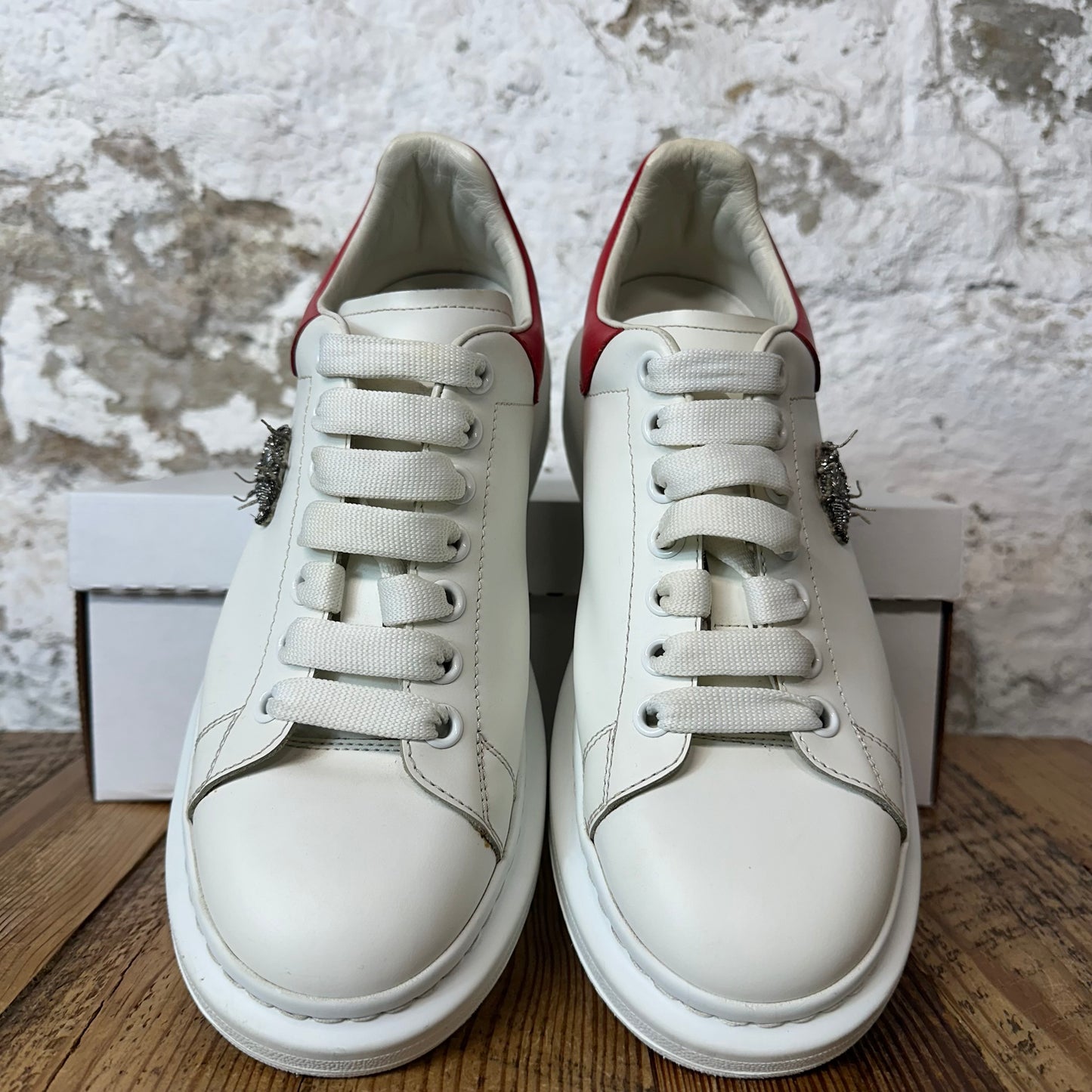 Alexander McQueen Red Tab White Beetle Sneaker Sz 8 (41)