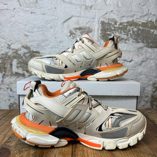 Balenciaga Track Runner White Cream Orange Sneaker Sz 10 (43)