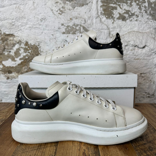 Alexander Mcqueen Black Studded Tab White Sneaker Sz 10 (43) No Box