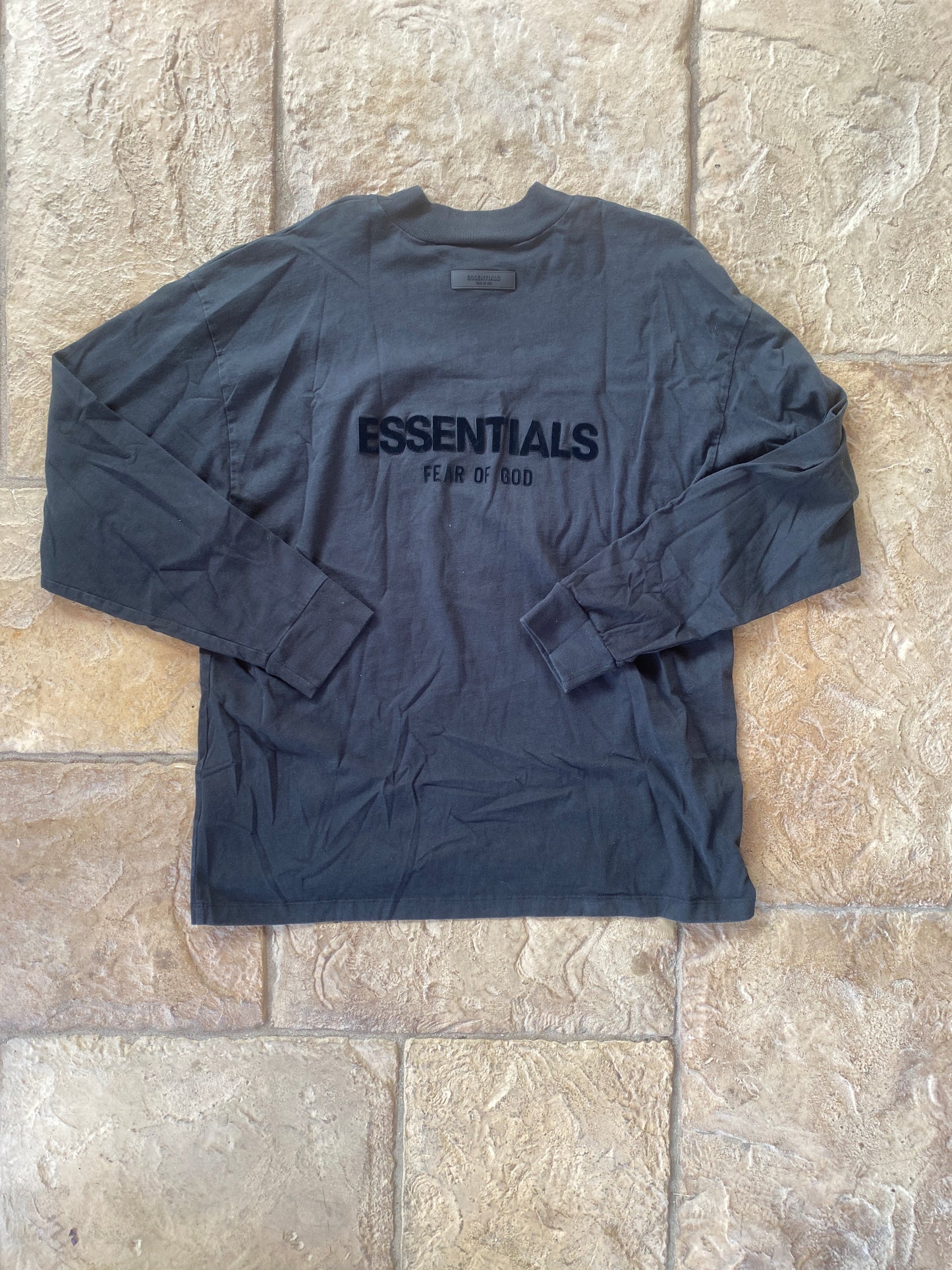Fear of God Essentials Black L/S T-Shirt Sz L