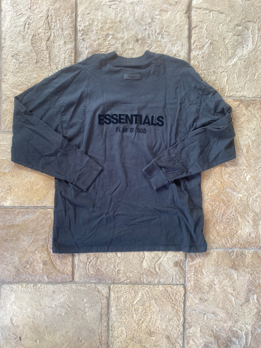 Fear of God Essentials Black L/S T-Shirt Sz L