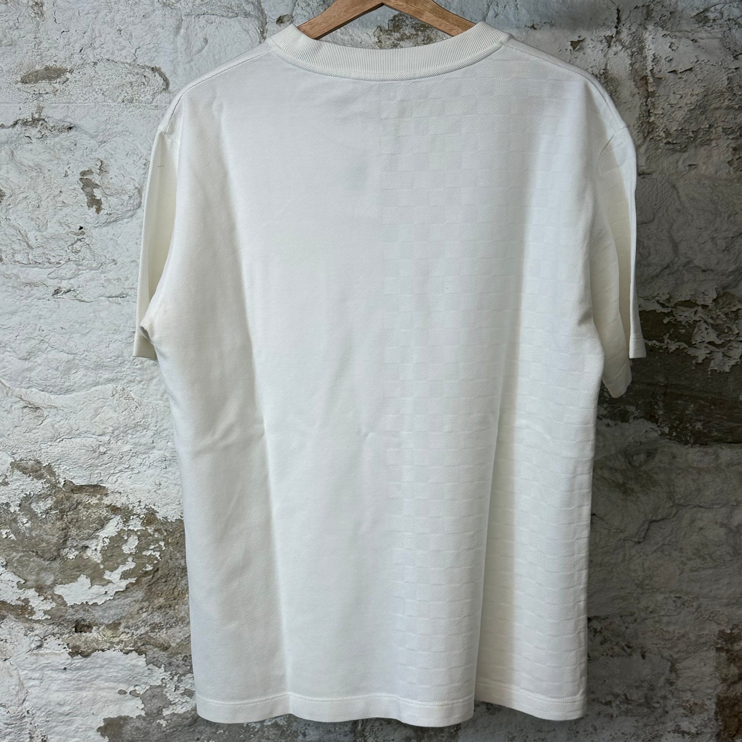 Louis Vuitton Half Damier Pocket T-Shirt White Sz XL (Stained)