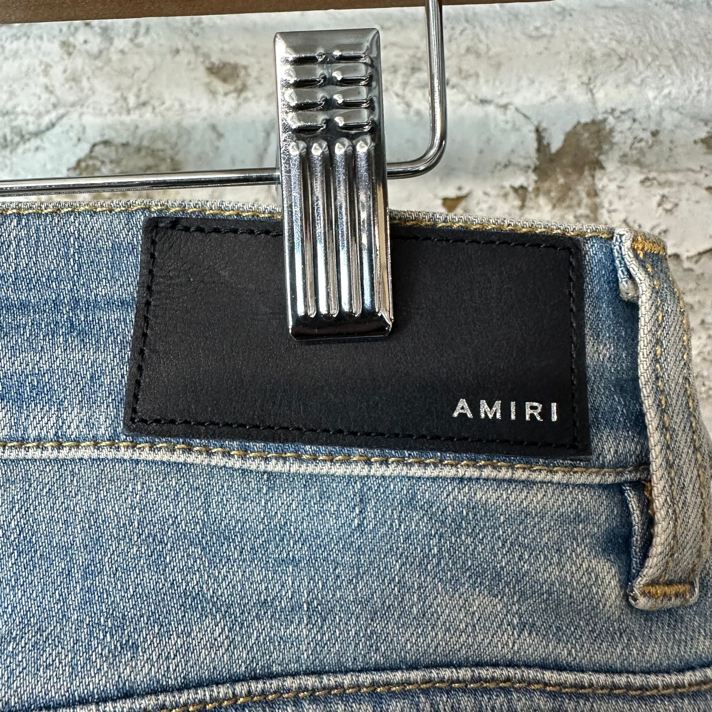 Amiri Multicolor Paisley Blue Denim Jeans Sz 31