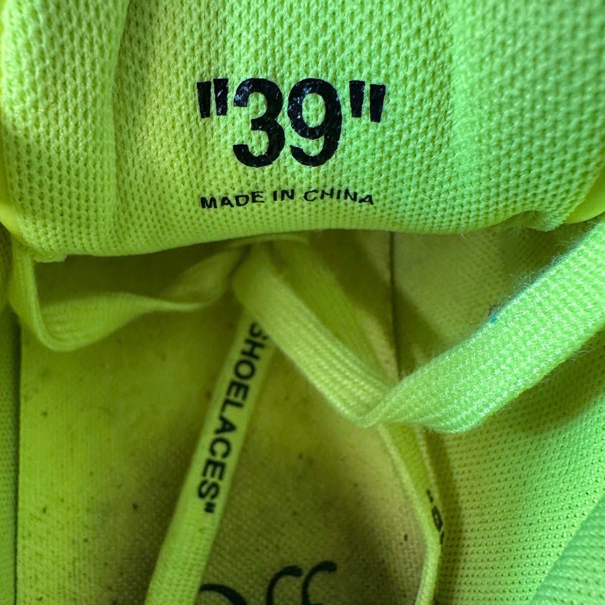 Off-White Out Of Office Yellow White Sneaker Sz 6.5 (39)