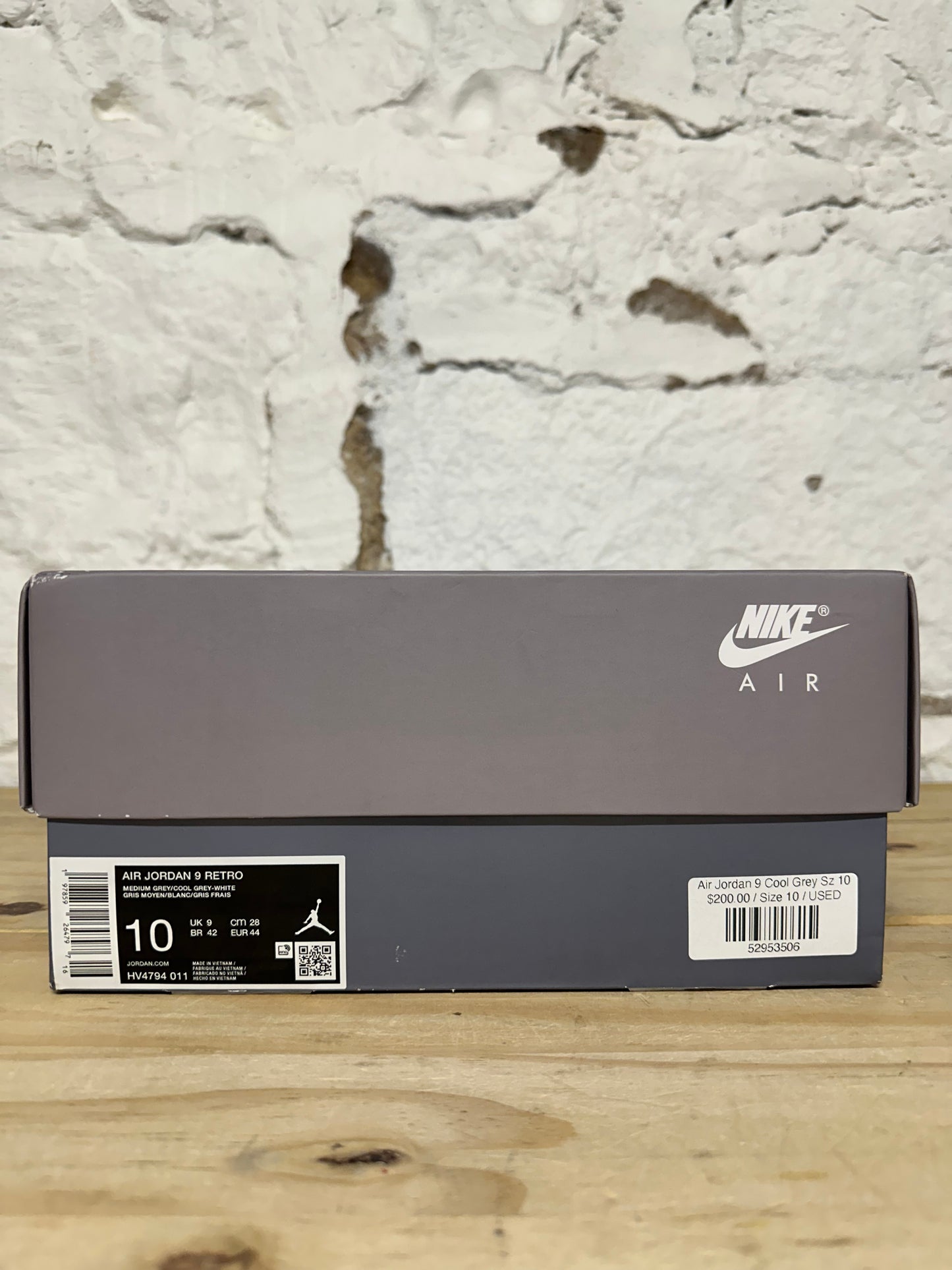 Air Jordan 9 Cool Grey Sz 10