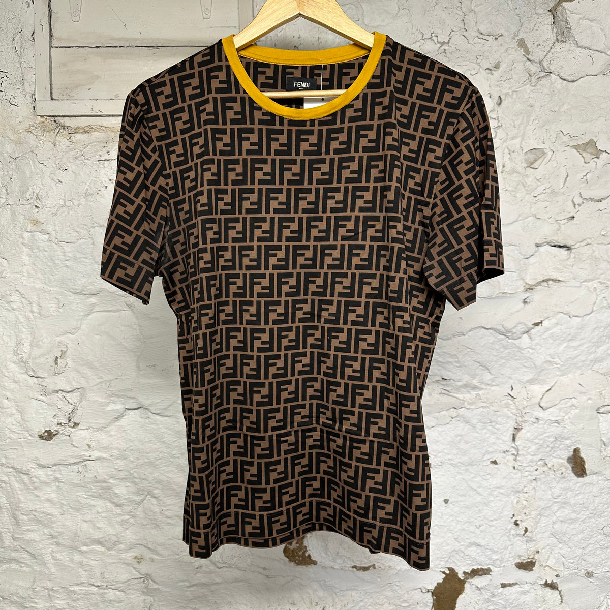 Fendi FF Logo AOP T-Shirt Sz S
