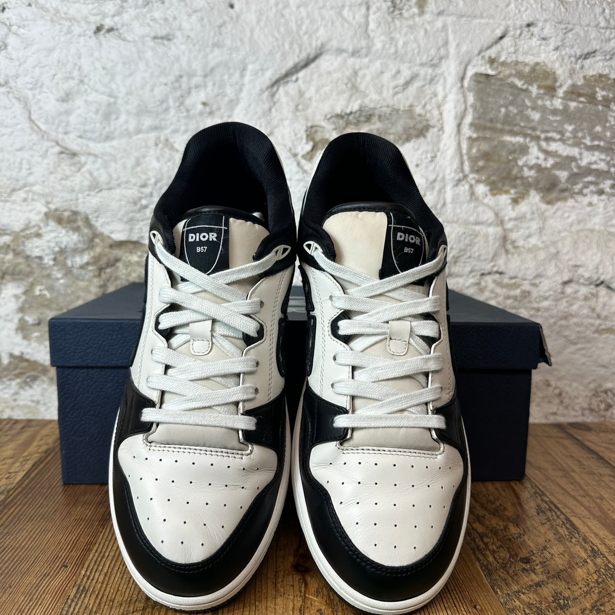 Dior B57 Black Oblique White Sneaker Sz 12 (45)