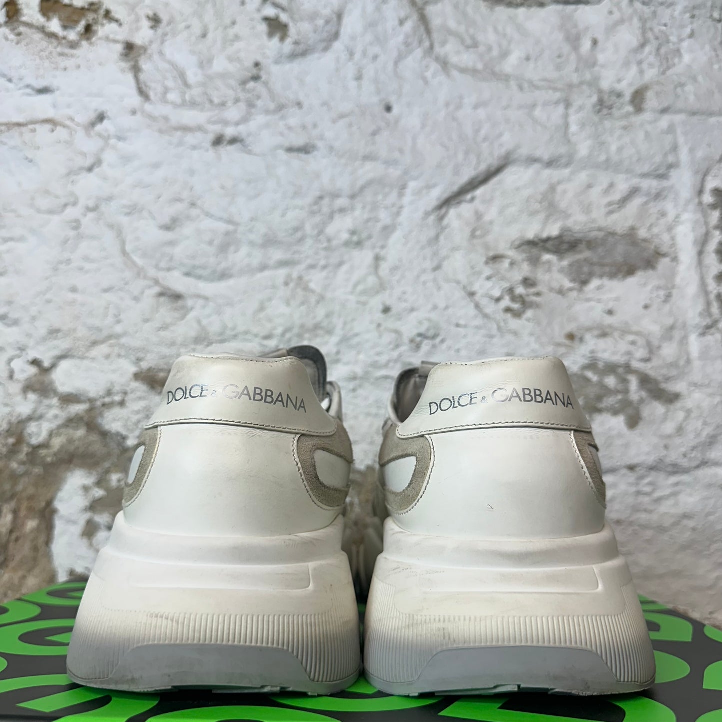 Dolce Gabbana White Cream Daymaster Sneaker Sz 10