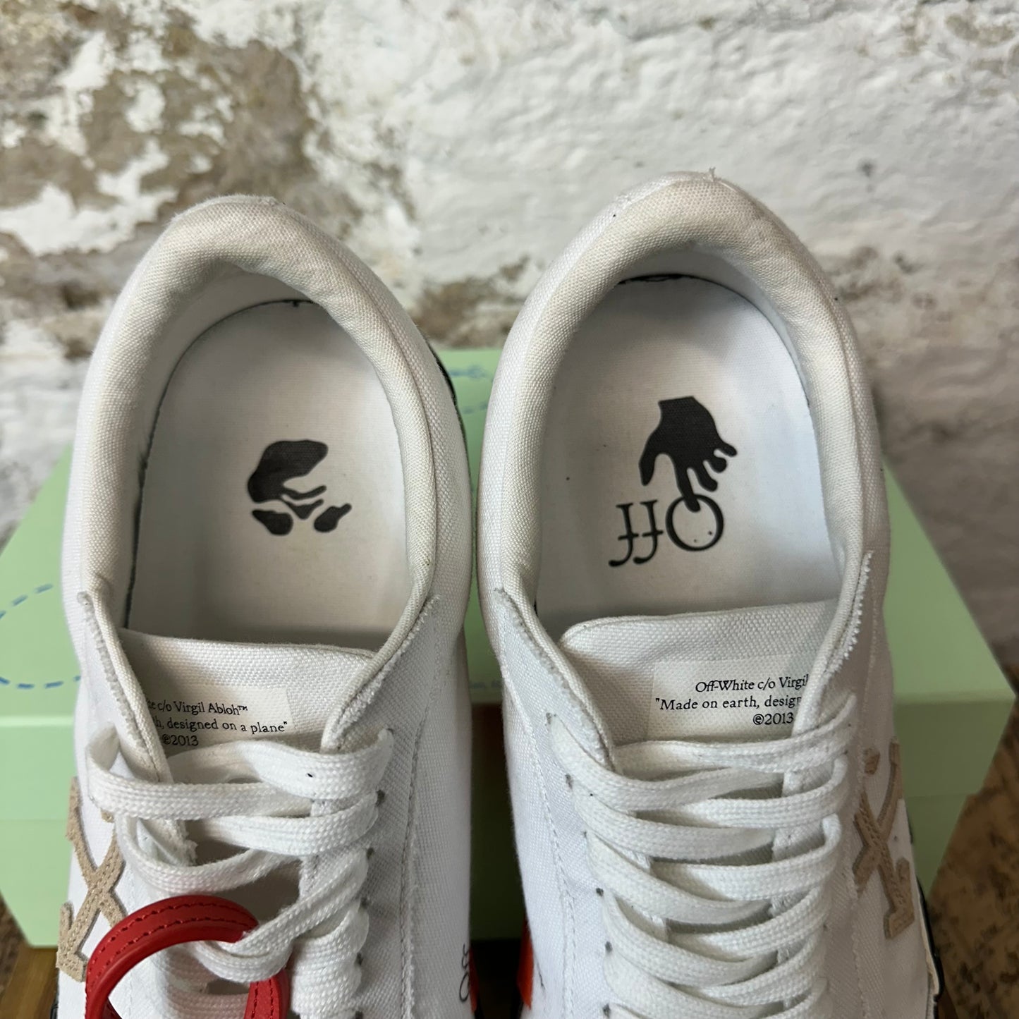 Off-White Brown Arrow Vulc White Sneaker Sz 12 (45)