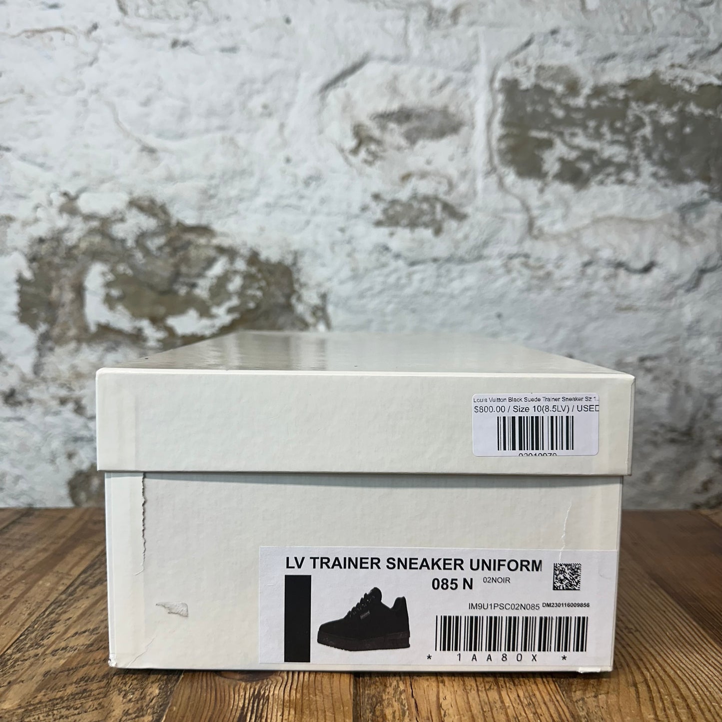 Louis Vuitton Black Suede Trainer Sneaker Sz 10 (8.5LV)