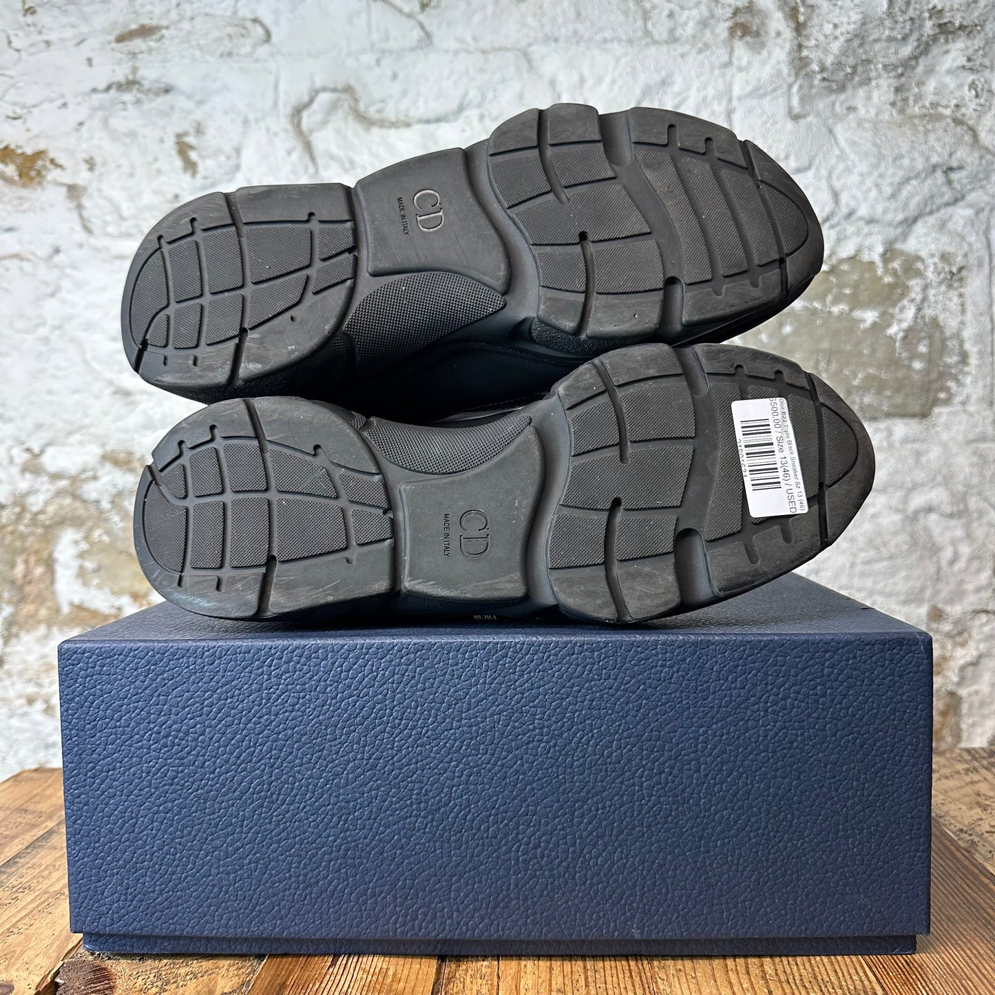 Dior B22 Triple Black Sneaker Sz 13 (46)