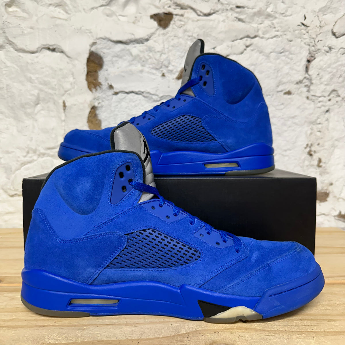 Air Jordan 5 Blue Suede Sz 14