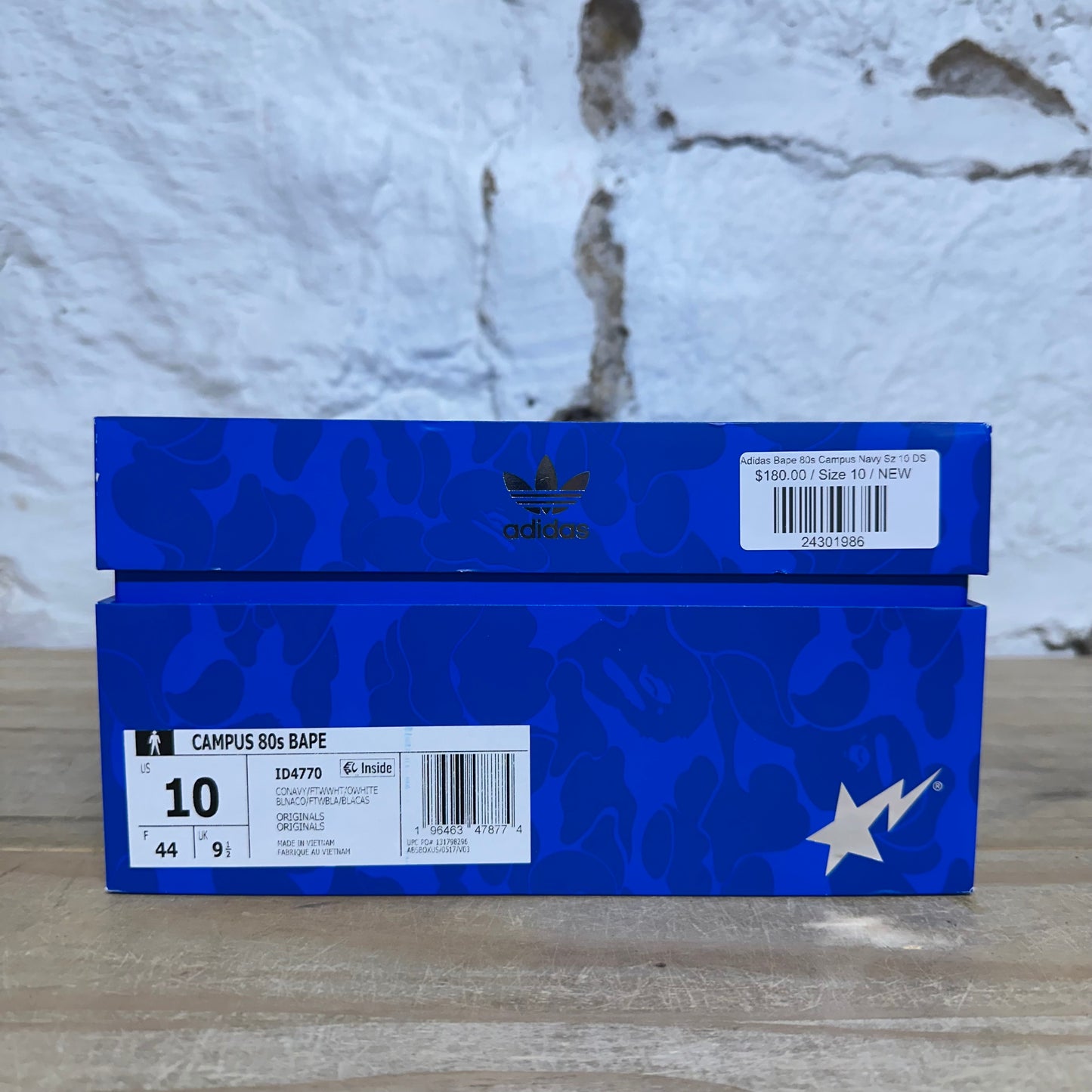 Adidas Campus 80s Bape Collegiate Navy Sz 10 DS