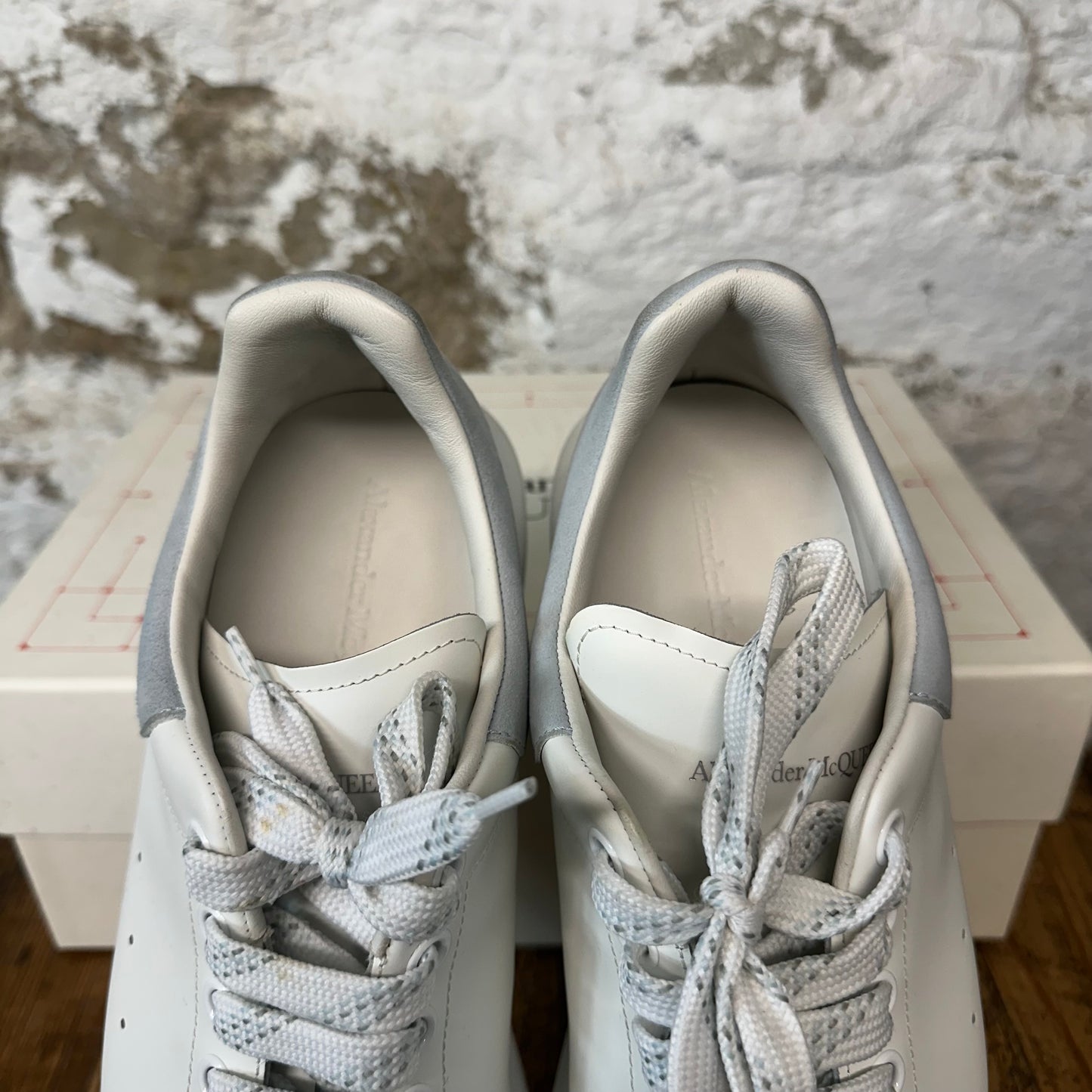 Alexander Mcqueen Blue Gray Suede White Sneaker Sz 12 (45)