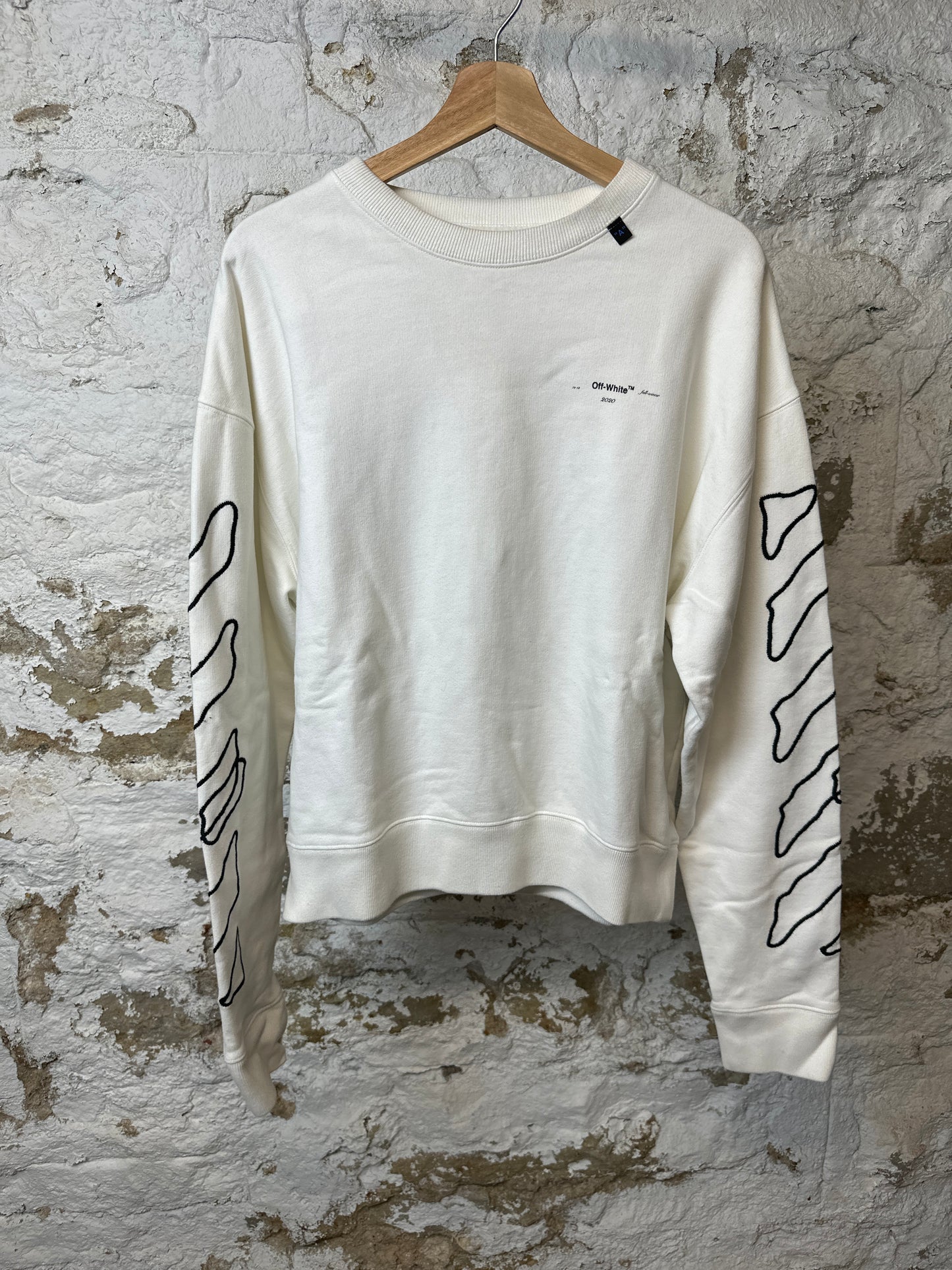 Off-White Squiggle White Crewneck Sz S
