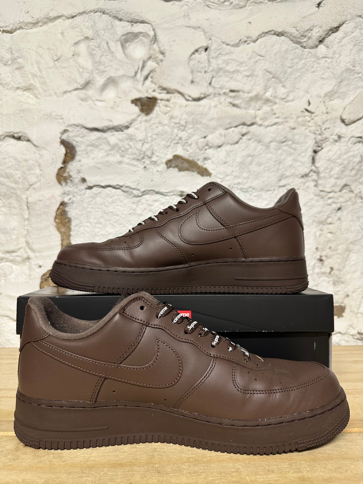 Nike Air Force 1 Low Supreme Baroque Brown Sz 12