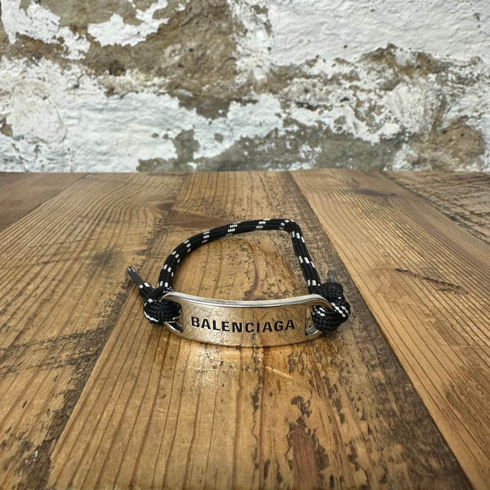 Balenciaga Silver Plate Rope Bracelet