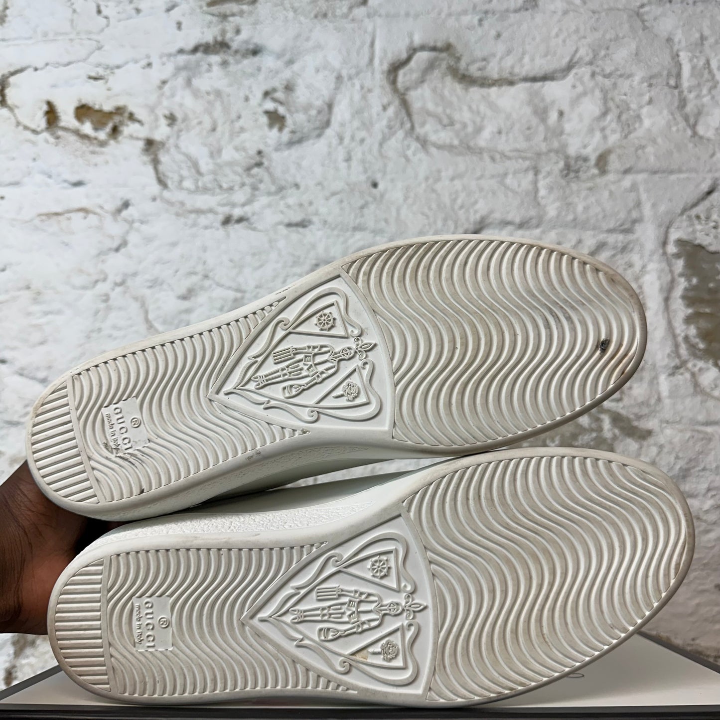 Gucci Red Green Logo White Ace Sneaker Sz 9