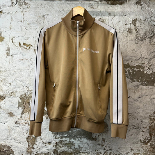 Palm Angels Tan White Track Jacket Sz M