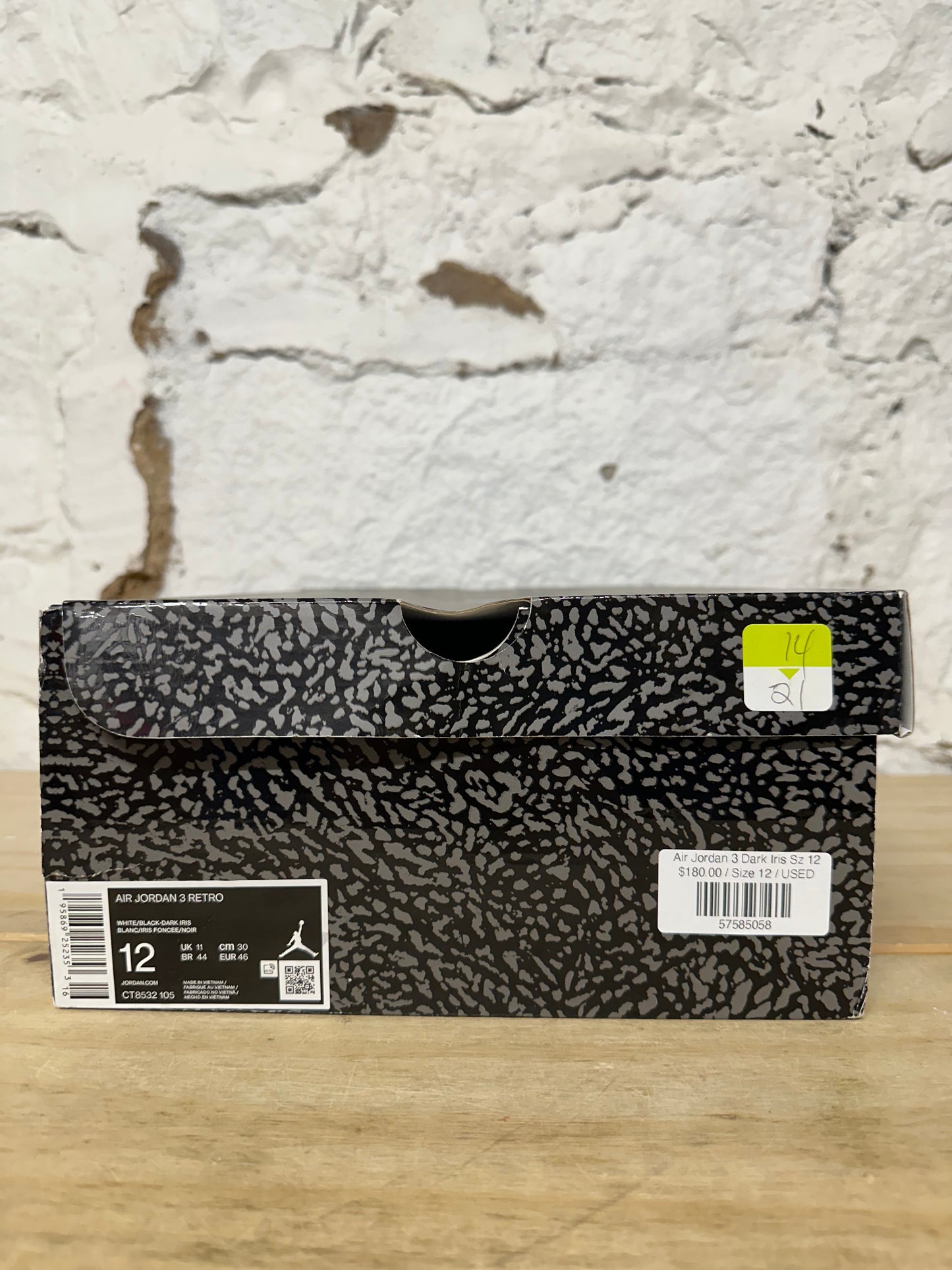 Air Jordan 3 Dark Iris Sz 12