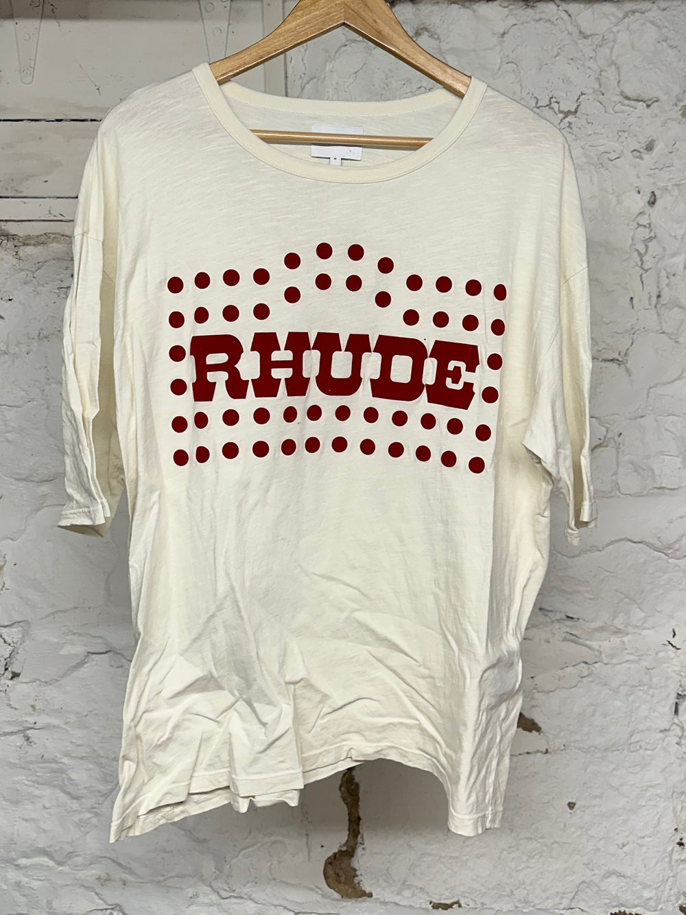 Rhude Dots Cream T-Shirt Sz XL